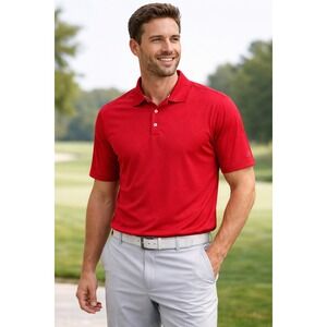 Adidas Golf Climalite Red Polo Shirt Mens 2XL Short Sleeve Resort beach vacation